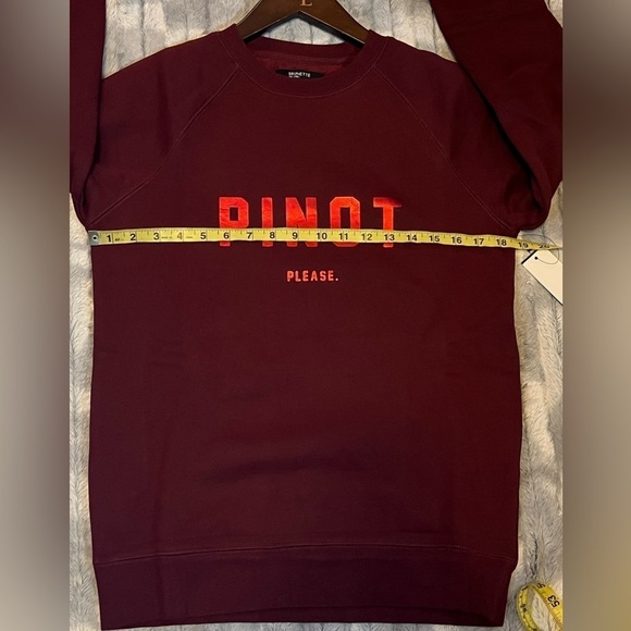 BRUNETTE The Label Pinot Please Core Crew Size Xsmall/Small - Picture 5 of 7